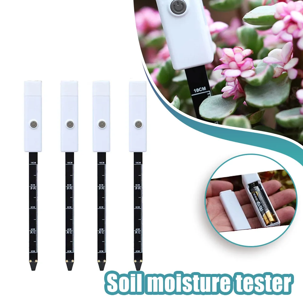 1/2PCS Soil Moisture Meter Plant Water Meter for Indoor and Outdoor Smart Probe with 3 Color Indicator Lights for Garden, Lawn,