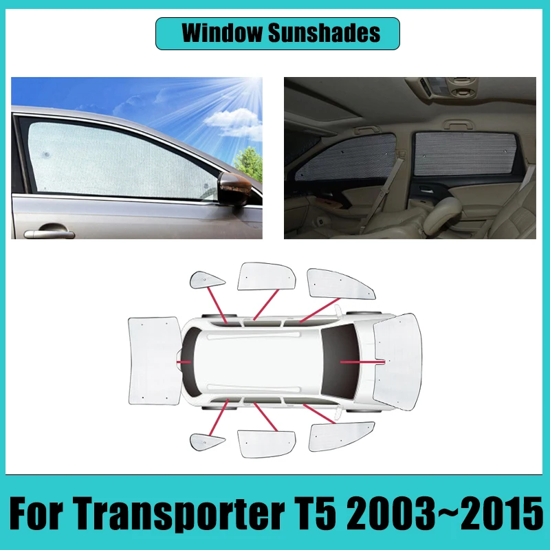 

For Volkswagen VW Transporter Caravelle Multivan Doubleback T5 SWB 2003~2015 Sunshades Sunscreen Windshie Window Sunshade Covers