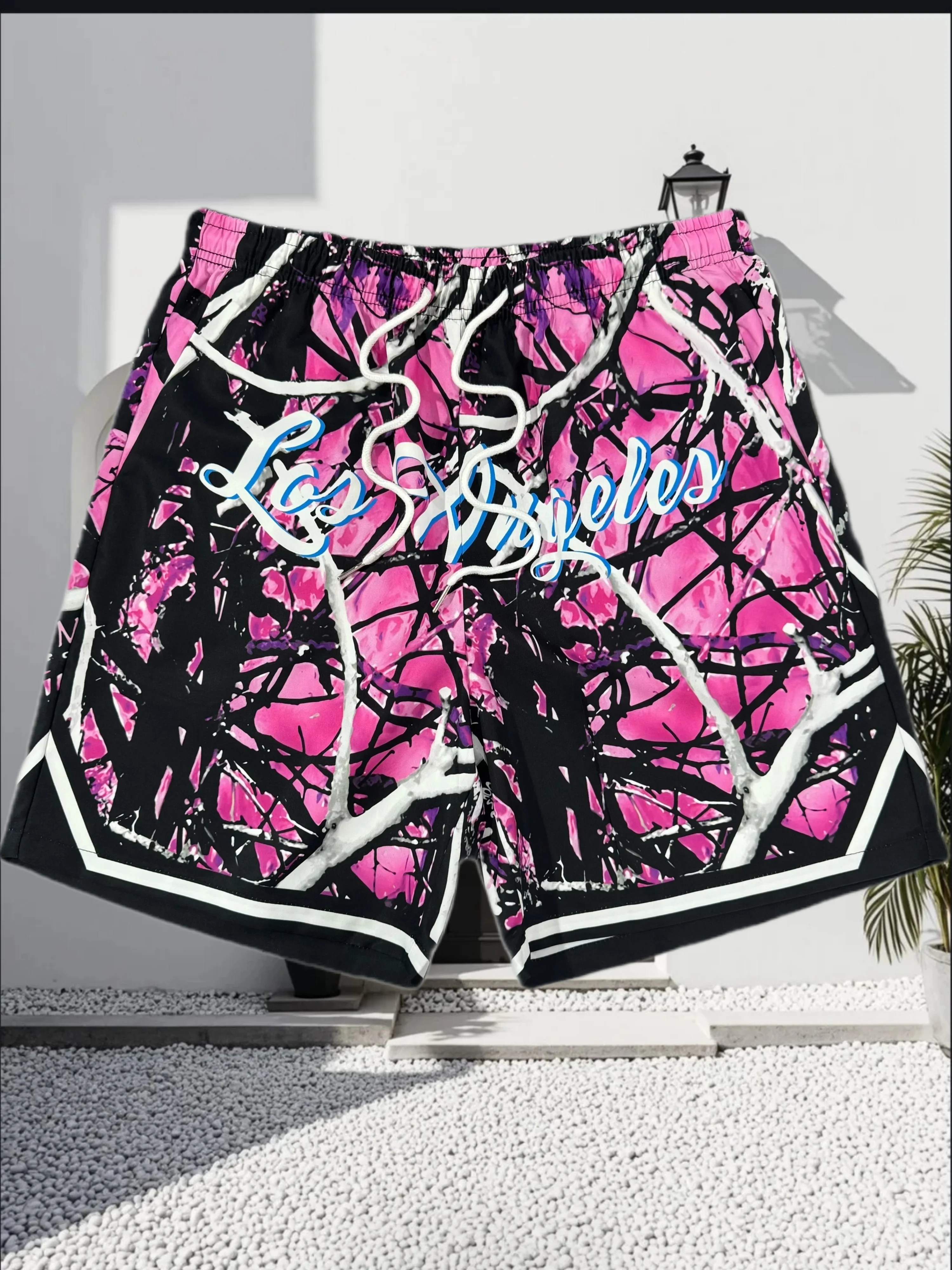 

2025/26 НОВИНКА Новые мужские шорты на лето 2025 с 3D буквенным принтом, повседневные, простые, модные, мягкие, удобные и ретро