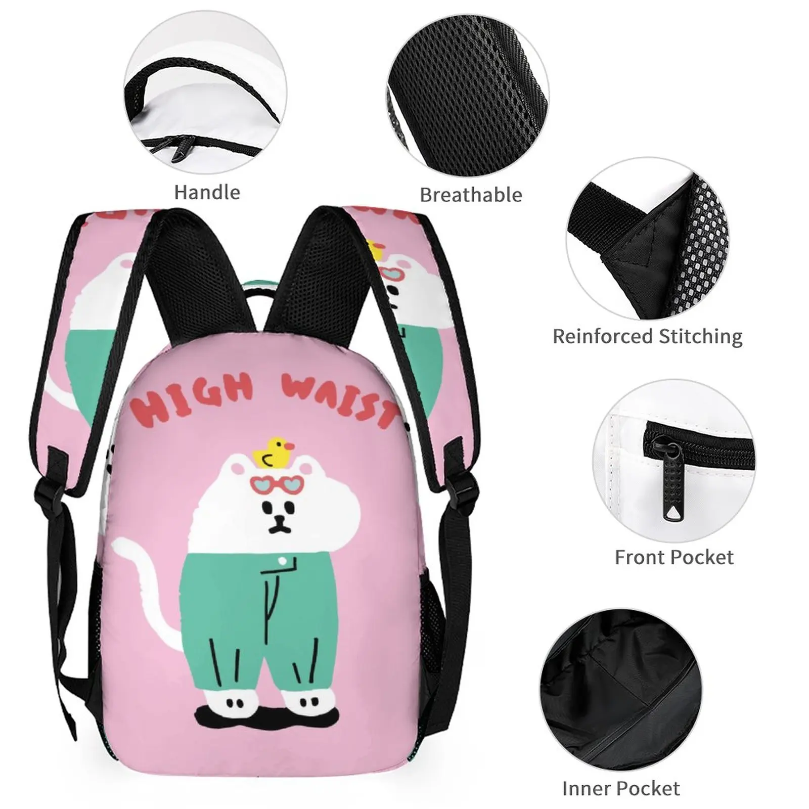 3PCS Full Printing Book Bag Children's Backpack in Kindergarten Mochila Set Adjustable Travel Backpack