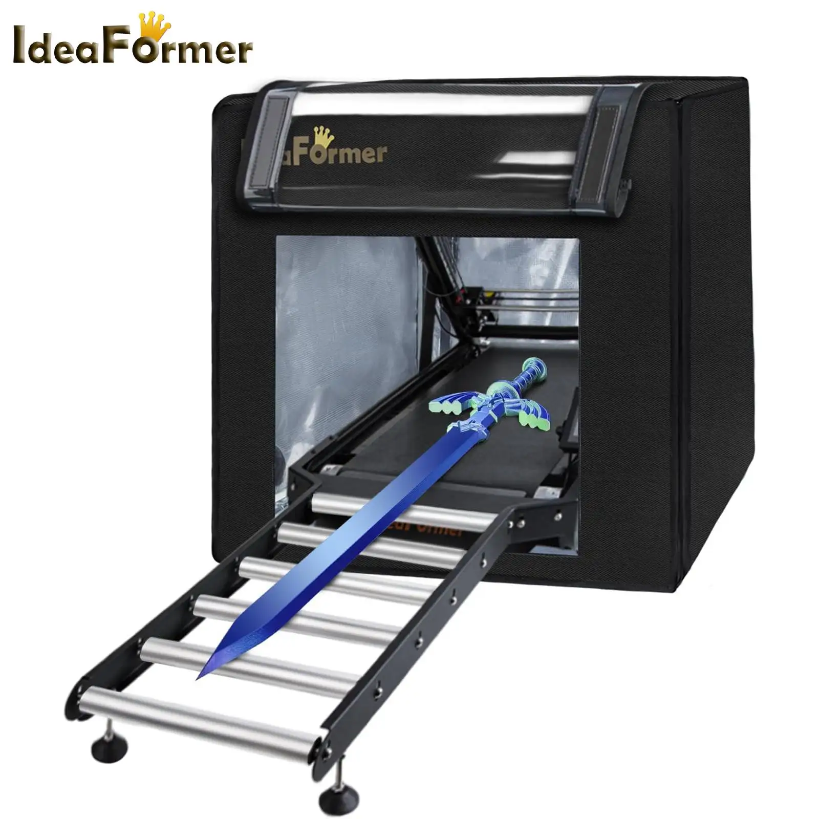 Infinite Z Axis Conveyor Belt 3D Printer + Extended Roller Enclosure 250×250×∞mm, IR3 V2 Belt 3D Printer for Long/Batch Printing
