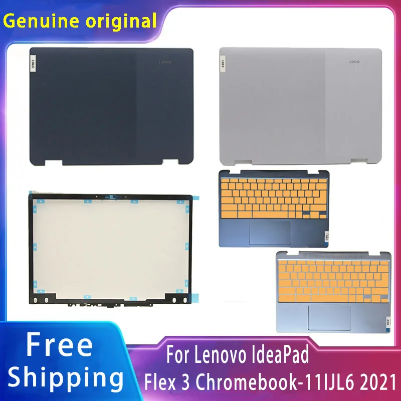 

New For Lenovo Flex 3 Chromebook-11IJL6 2021;Replacemen Laptop Accessories Lcd Back Cover/Palmrest With LOGO 5CB1D05155