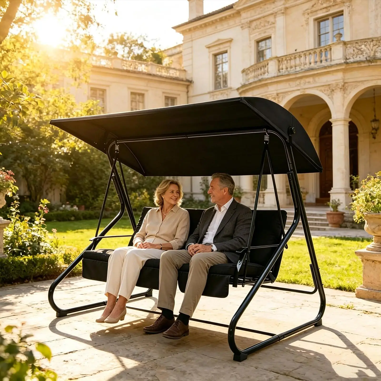 Outdoor Swing Top Cover Weather Resistant Material Garden Exclusive Long Term Use Reliable Protection For Swing And Hammock