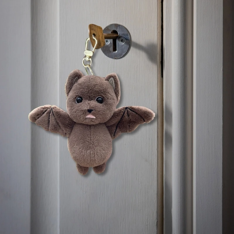 لعبة الخفافيش القطيفة سلسلة المفاتيح لينة محشوة الحيوان حقيبة سحرية على ظهره قلادة ملحق اليدوية غرفة الهالوين الديكور