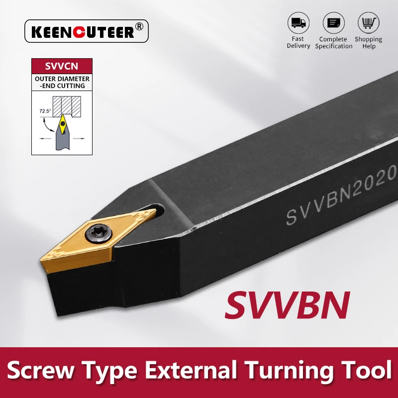 Ferramenta de Torneamento Externo Barra do Cortador Suporte do Torno Cnc Svvbn1212 Svvbn1616 Svvbn2023 Svvbn2525