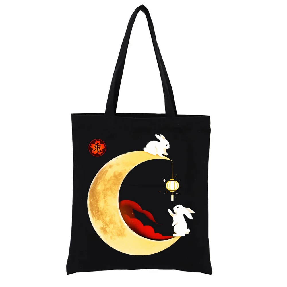 Ying Yang Fire Water Drago Graphic Print Shopping Bags Geek Series Canvas Tote Bag Aesthetic Funny Women\'s Handbags for Women