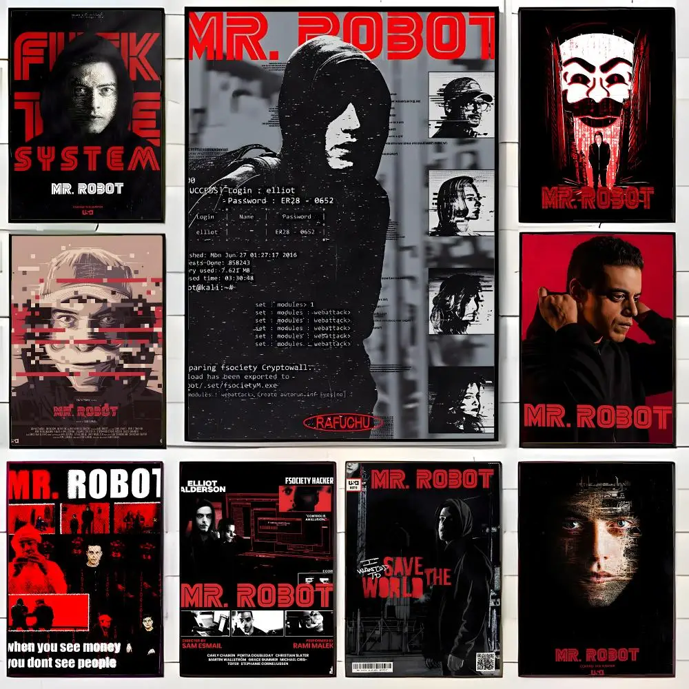 mind-bending show M-Mr. Robot Poster Wall Art Print Decorative Mural Home Decor Gift Unframed
