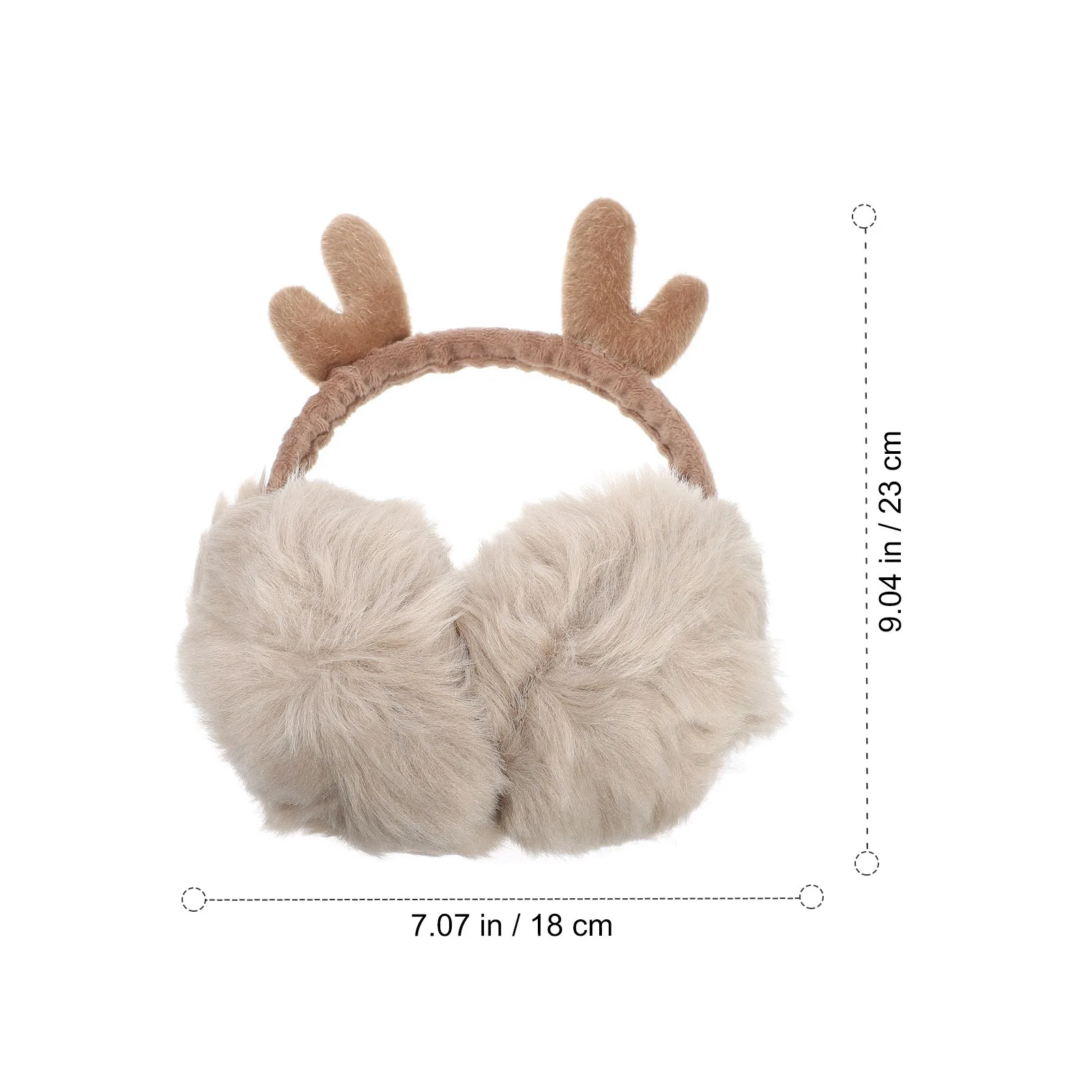 2 قطعة قرون عيد الميلاد غطاء للأذنين فروي شتاء دافئ غطاء للأذن السيدات ديكور غطاء للأذنين الهدايا الإبداعية لقرون الأسرة غطاء للأذنين #3