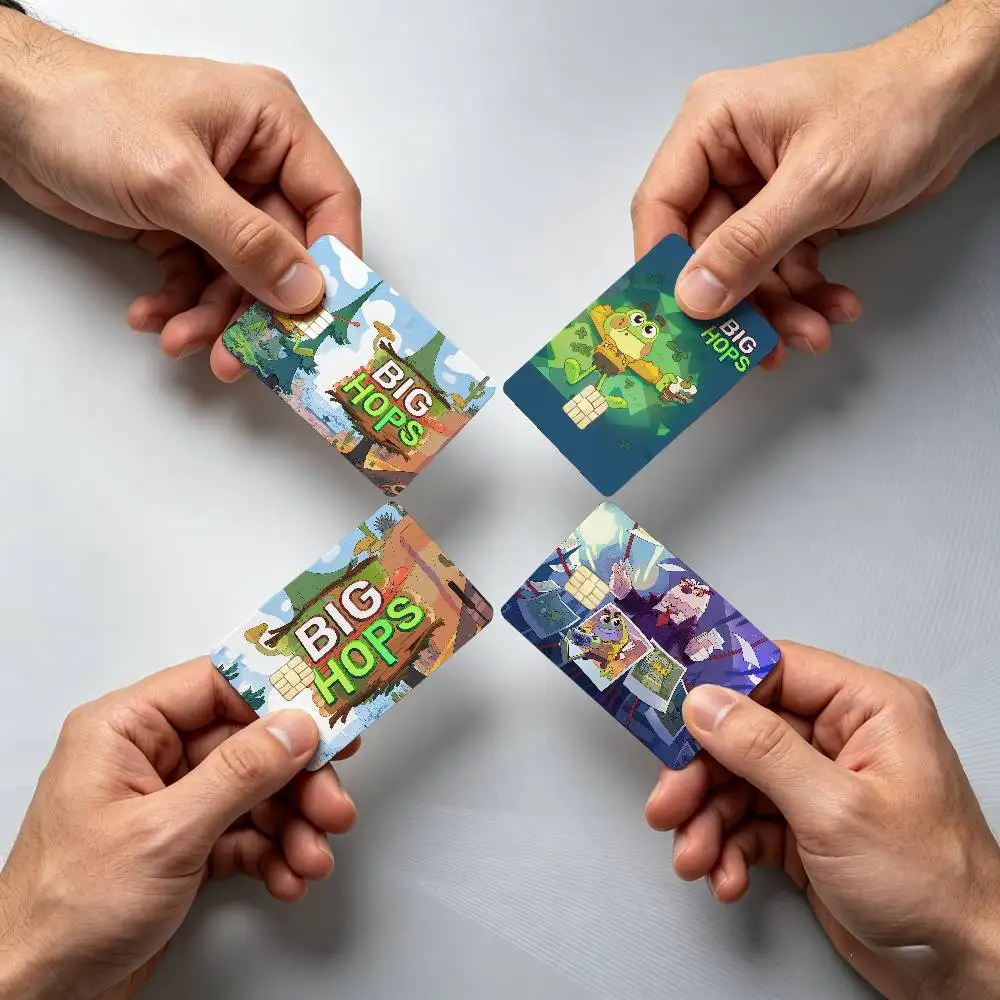 Big Hops Game 4Pcs!Fade-Resistant, Wear-Resistant, Scratch-Resistant  Bank Card Sticker (Debit Card)