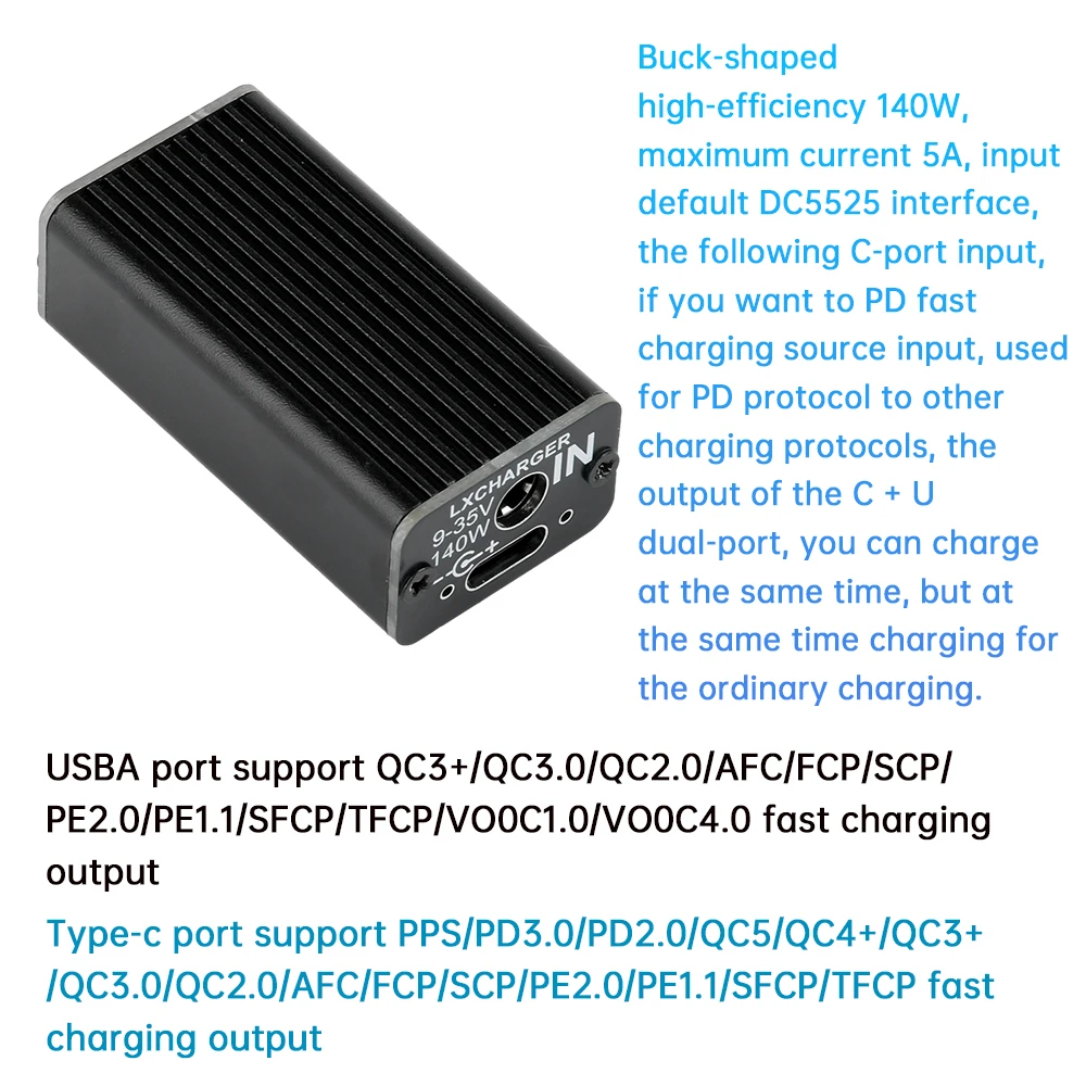 DC9V-35V 140W Full Protocol Cell Phone Fast Charging Module PD Fast Charging Board Support QC4.0/5.0 PD2.0/3.0/PPS/FCP/SCP