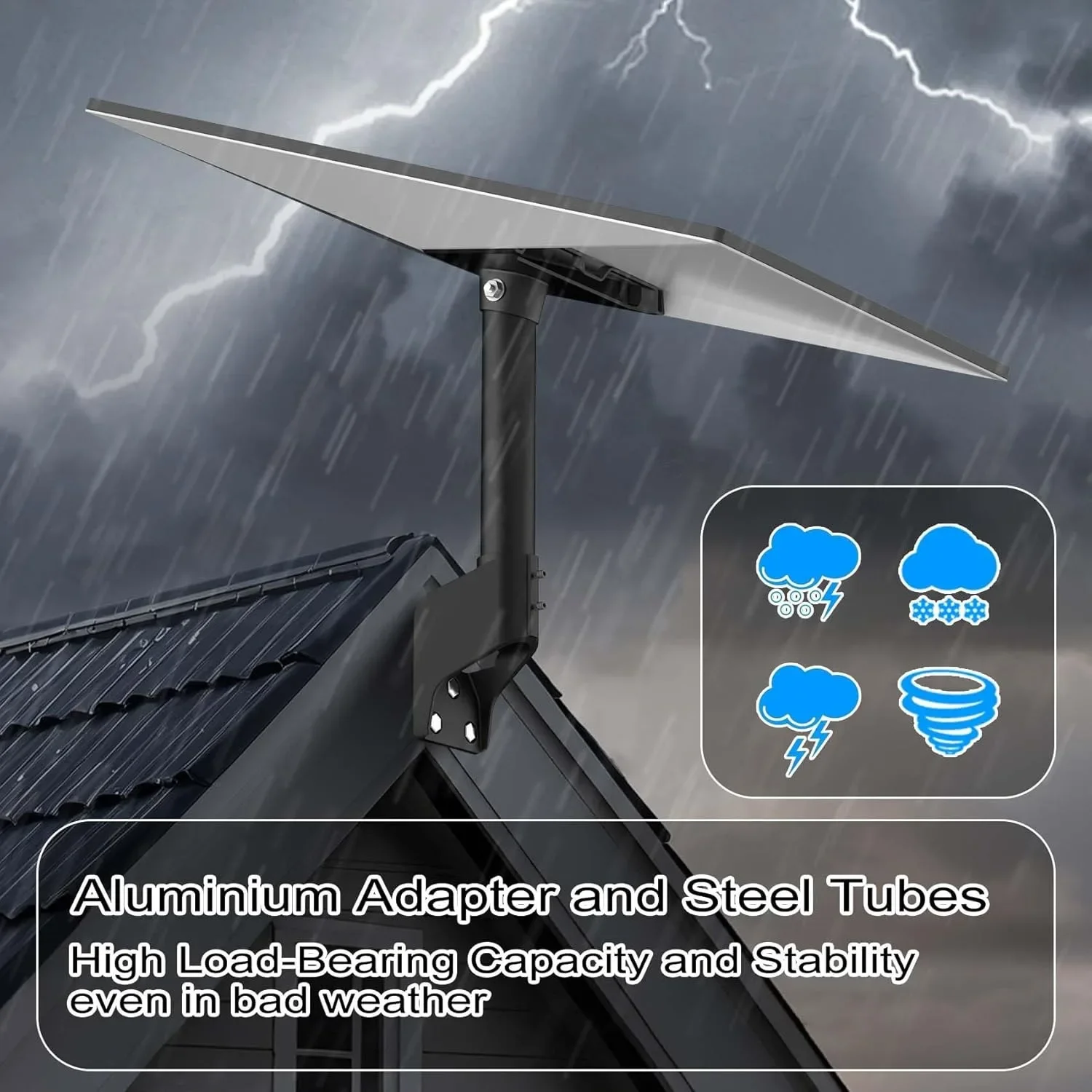 Für Starlink Gen3/V3 Standard Dish, 360° drehbares Dach- und Wandmontage-Set, kurze Stangenhalterung StarLink Satellitenzubehör