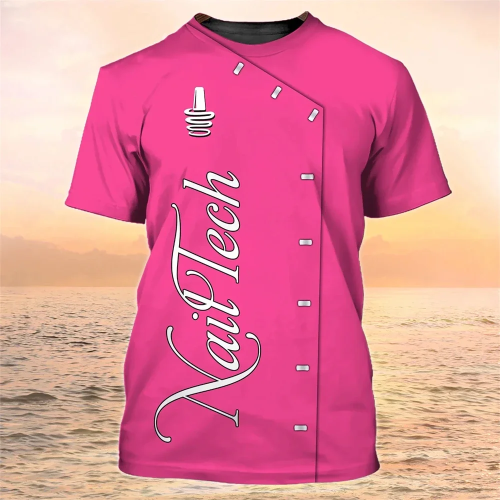 

Manicure Pictures for Men's T-Shirts Fashionable Funnytrend Digital Printing Casual Round Neck Short Sleeved Tops