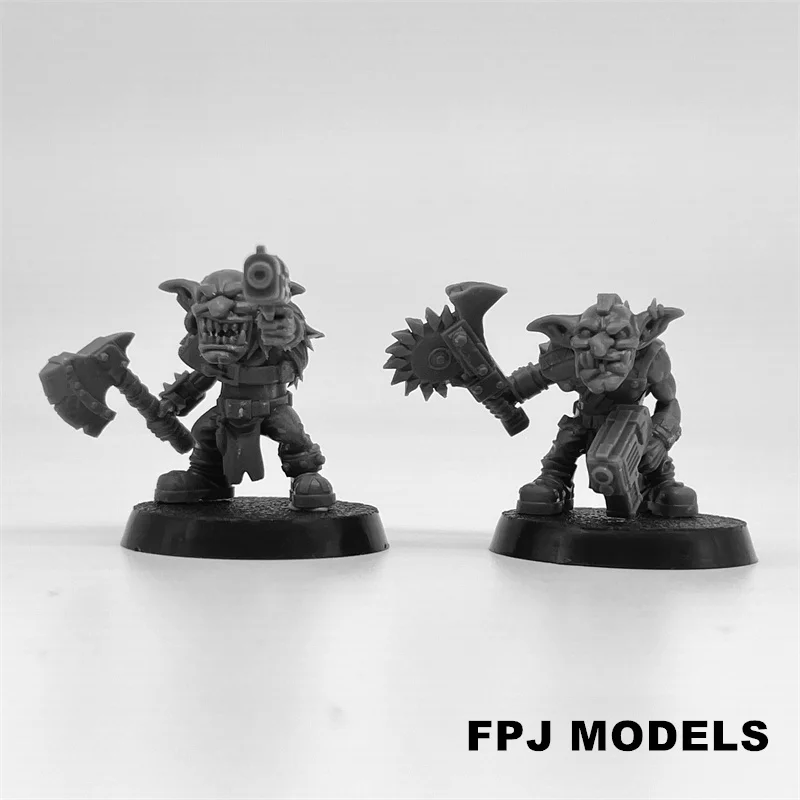 28mm Scale Gobs Berserkers Resin Model Kit Minitaure Resin Doll Tabletop War Gaming Unpainted Soldier Figures Assembled Model