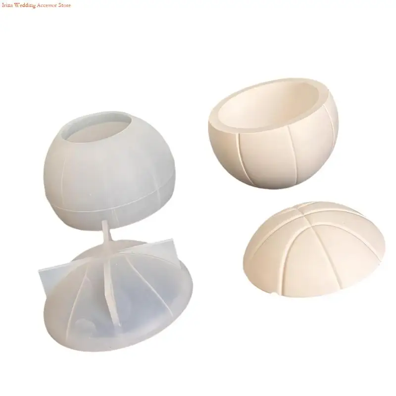 G92D Silicone sports ball mold for DIY resin cups and plaster display