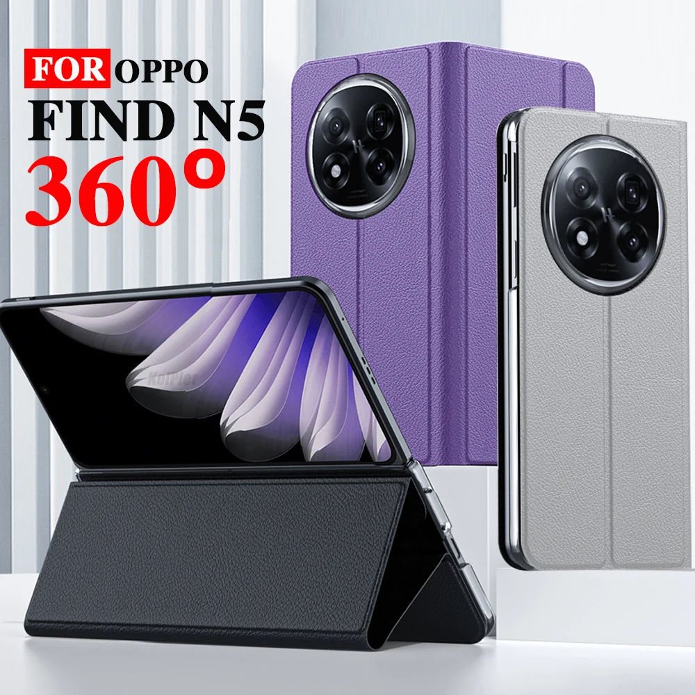 

Чехол-книжка из натуральной яловой кожи для OPPO Find N5, деловой чехол для мобильного телефона Smart Sleep Wake, чехлы для FindN5 Capa