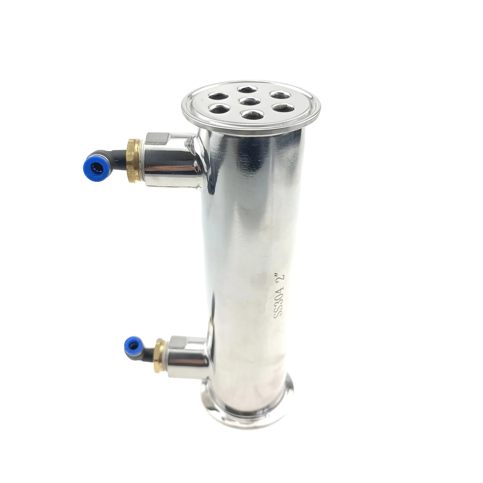 

2 "TC x 8" Длина Tri Clamp Рефлюкс Конденсаторная труба Дефлегматор 7 шт. Внутренняя трубка 1/2 дюйма FNPT Соединение холодной воды для колонны Sti