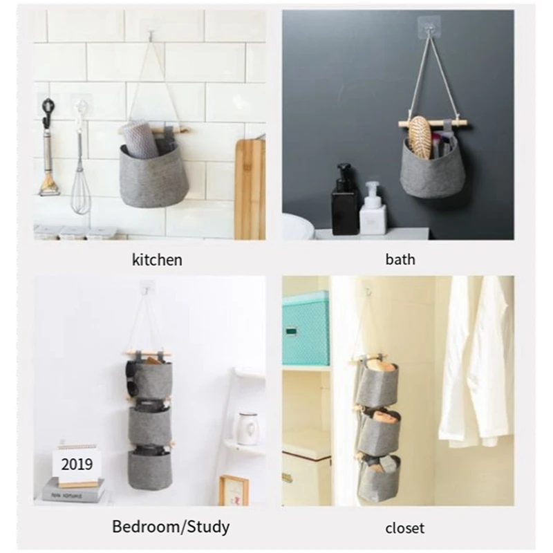 Closet Detachable Free Combination Foldable Washable Hanging Storage Bag For Room Bathroom,Gray Durable Easy Install Easy To Use