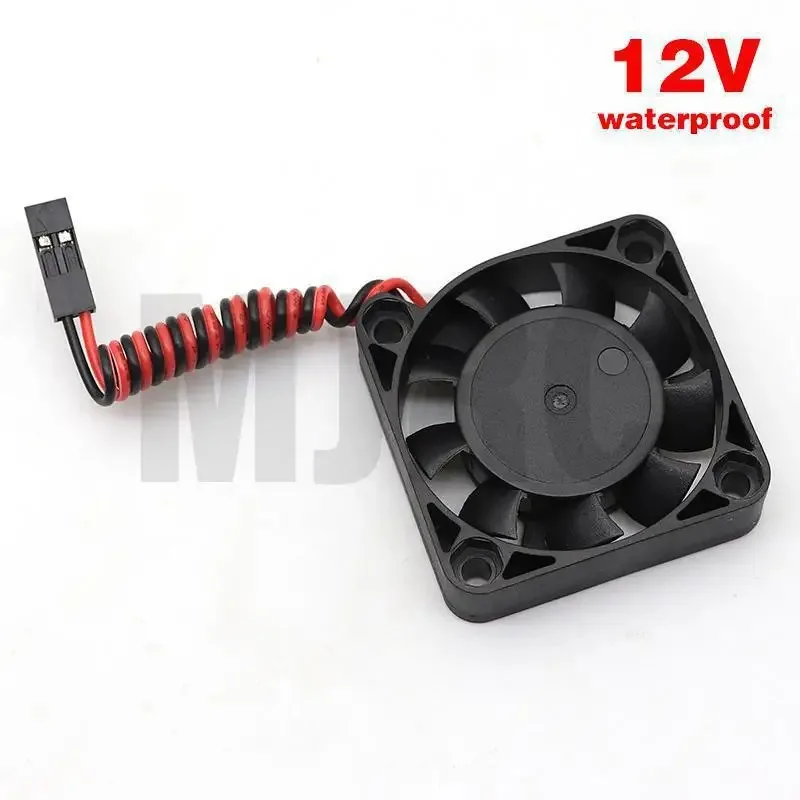 12V Double Bearing Strong Wind Motor ESC Cooling Fan for 1/10 Scale RC Crawler Car Short-Course Truck Drifting RC Car Monster