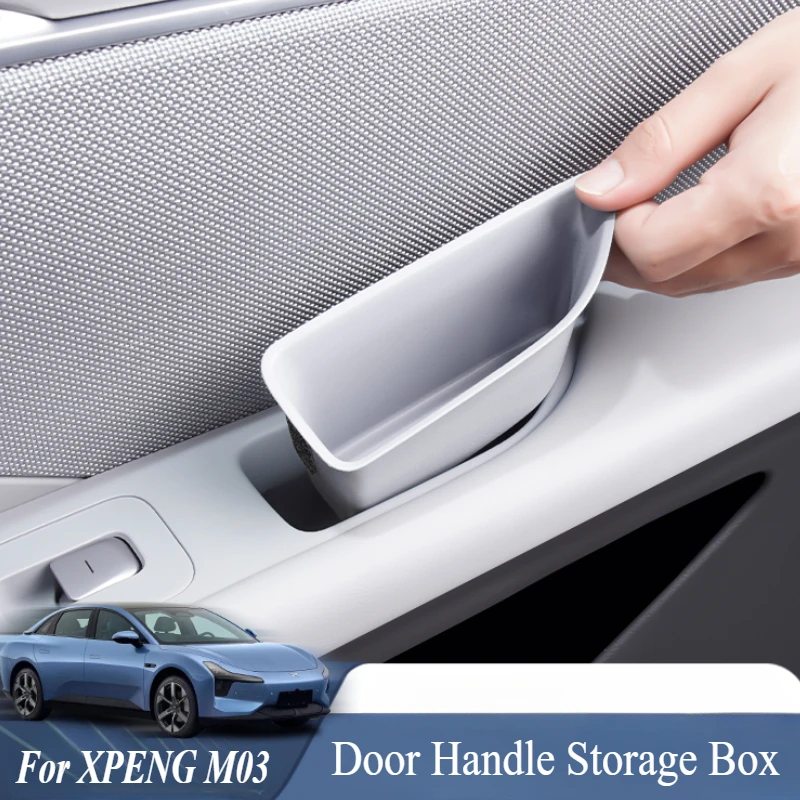 For XPENG Xiaopeng MONA M03 Car Door Handle Storage Box Door Bowl Armrest Box Waterproof and Dustproof Modification Accessories