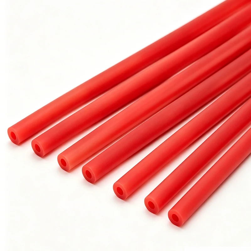 1/2/3/5M Red Natural Latex Tube, with Inner Diameter of 1.6~6mm, Abrasion Resistant and Aging Resistant High Elastic Latex Tube.