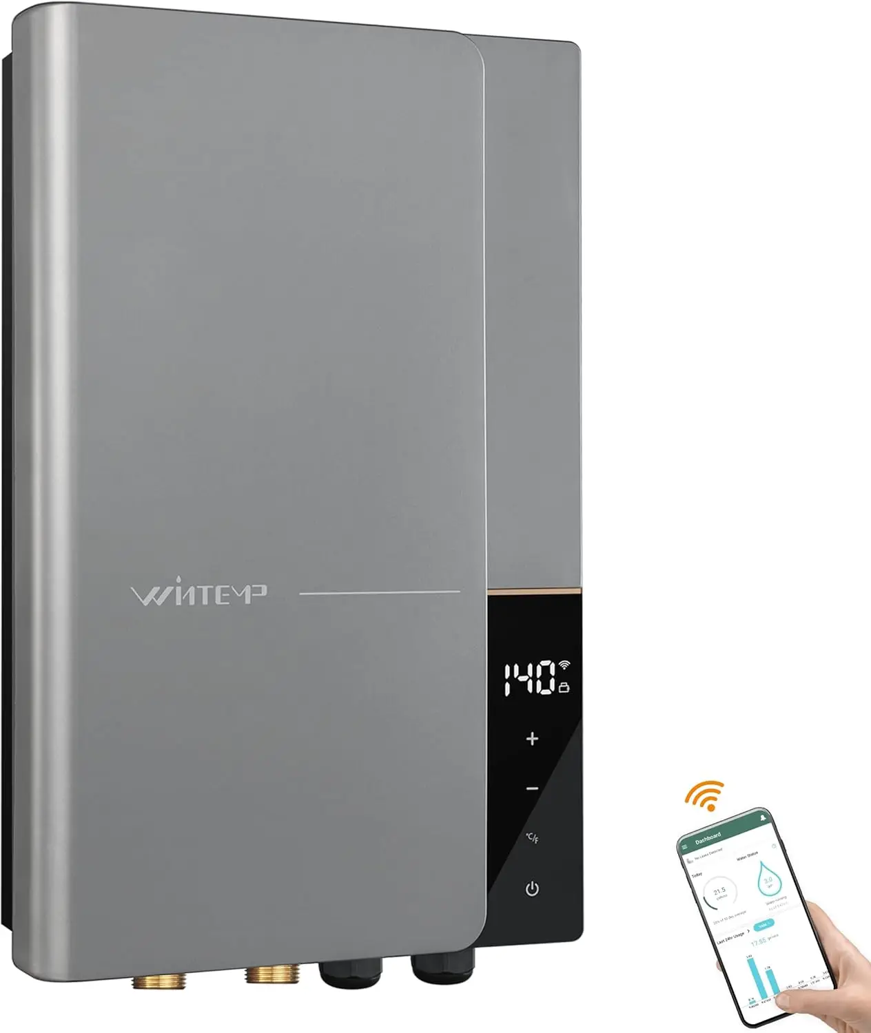 

Электрический проточный водонагреватель 18 кВт, 240 В, мгновенный нагрев воды, до 4,3 галлонов в минуту, LED-дисплей, управление по Wi-Fi, сертификат ETL