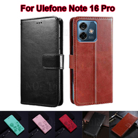 Luxury PU Leather Case for Ulefone Note 16 Pro Phone Funda 6.52\