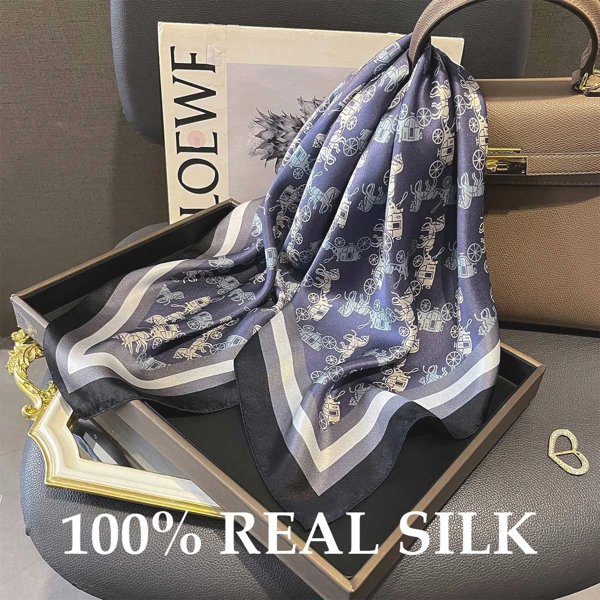 

100% натуральный шелк 65 см квадратный шарф женский роскошный шаль высокого качества женский шейный платок платок бандана шарфы пашмина хиджаб