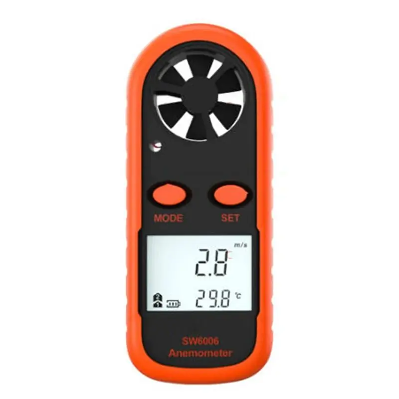 A36T-Anemometer Handheld, Light Weight Digital Wind Speed Meter Vane Anemometer Wind Power Temperature Humidity Measurement