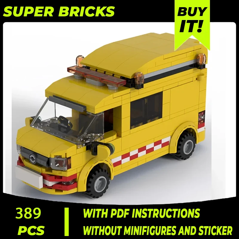 Moc Building Bricks City Car Model Series Medium Panel Van Technology Modular Blocks Gifts Toys For Children DIY Sets Assembly