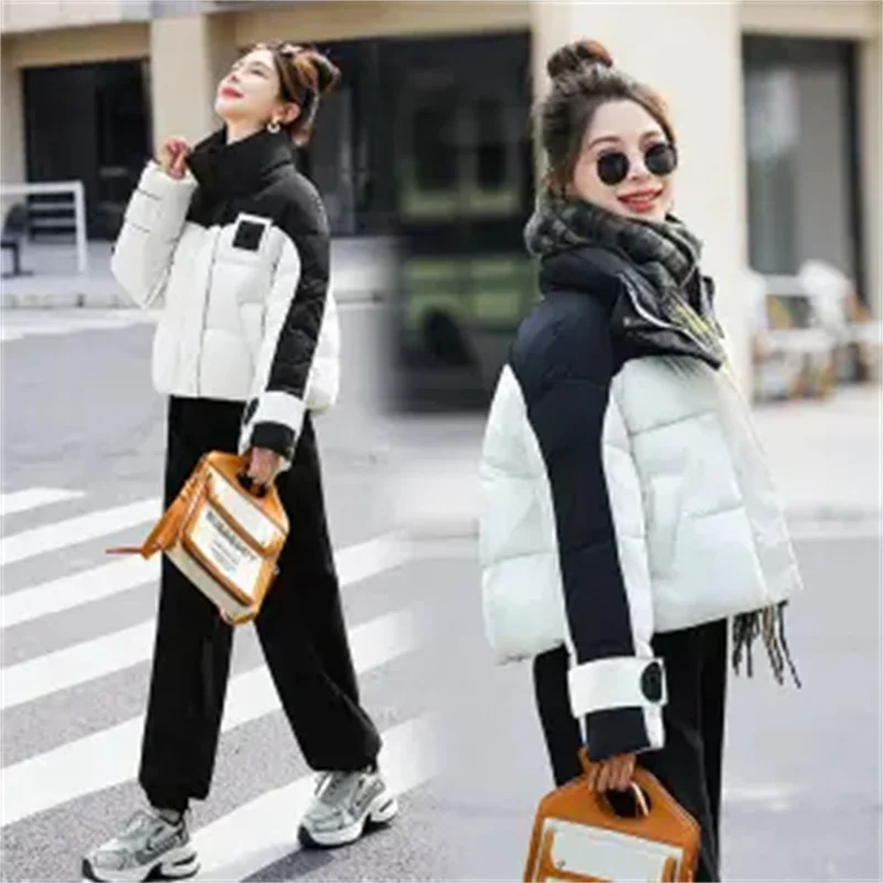 2024 New Cotton-padded Jacket Female Winter Parkas Korean Down Cotton Coat Thicken Warm Cotton Jacket Outerwear Short Women Tops