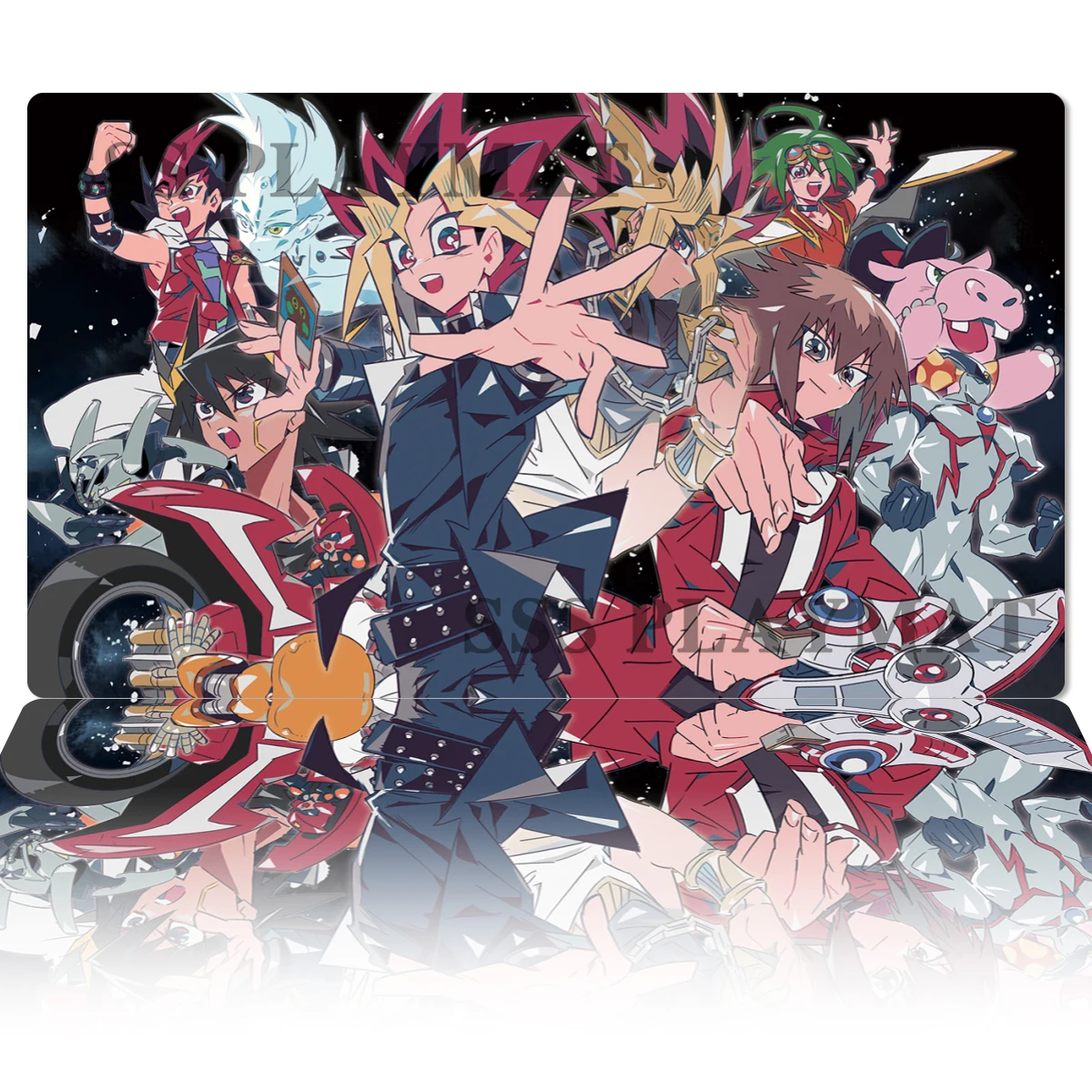 YuGiOh Jaden Yuki Main Characters Playmat GX ZEXAL TCG CCG Mat Free Bag Trading Card Game Mat Desk Mouse Pad Rubber Gaming Pad