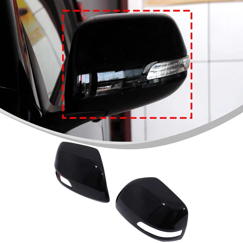 For Toyota Land Cruiser Cool Luze Prado FJ150 150 10-19 ABS Chrome Side Rearview Mirror Cap Cover Trim Stickers Car Accessories