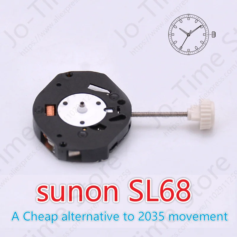 Sunon Sl68 حركة ساعة كوارتز رخيصة بديل ل 2035 حركة اكسسوارات إصلاح استبدال حركة ساعة بارتسواتش