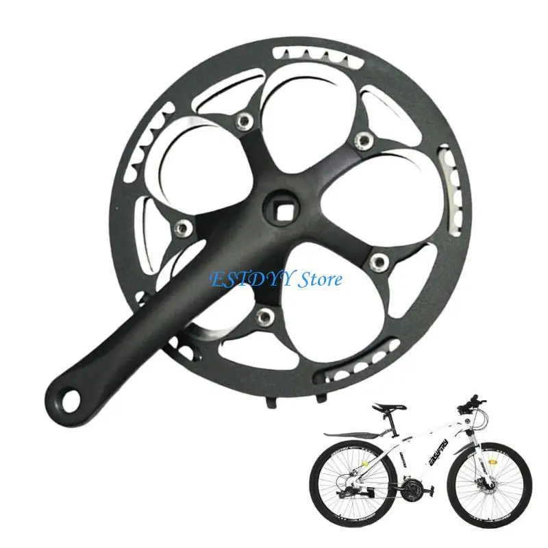 

G6DE Single Speed Road Bike Cranksets Aluminum Alloys Chainwheel Folded Bike Cranks
