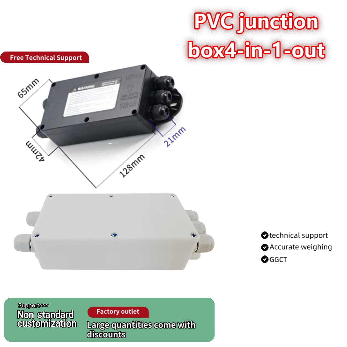 Precision PVC Junction Box for Platform Scales, Hopper Weighing, and Automation Systems – Supports 1-4 Load Cell Inputs One Out