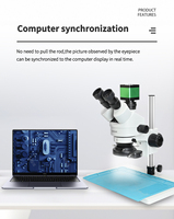 7X-45X Simul Focal Trinocular Stereo Microscope 16MP HDMI-Compatible Camera Panasonic CMOS Sensor Camera for Repairing Soldering