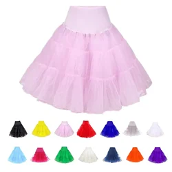 Vintage Petticoat Tulle Skirt Tutus for Women 1950s Underskirt Pink Royal Blue Black White 2025