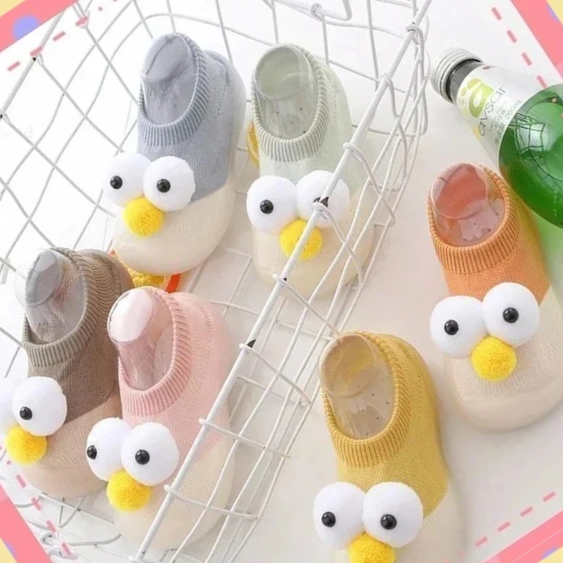 

Классическая стильная милая детская обувь с большими глазами и героями мультфильмов, носки, нескользящая детская дышащая и удобная домашняя обувь на подошве