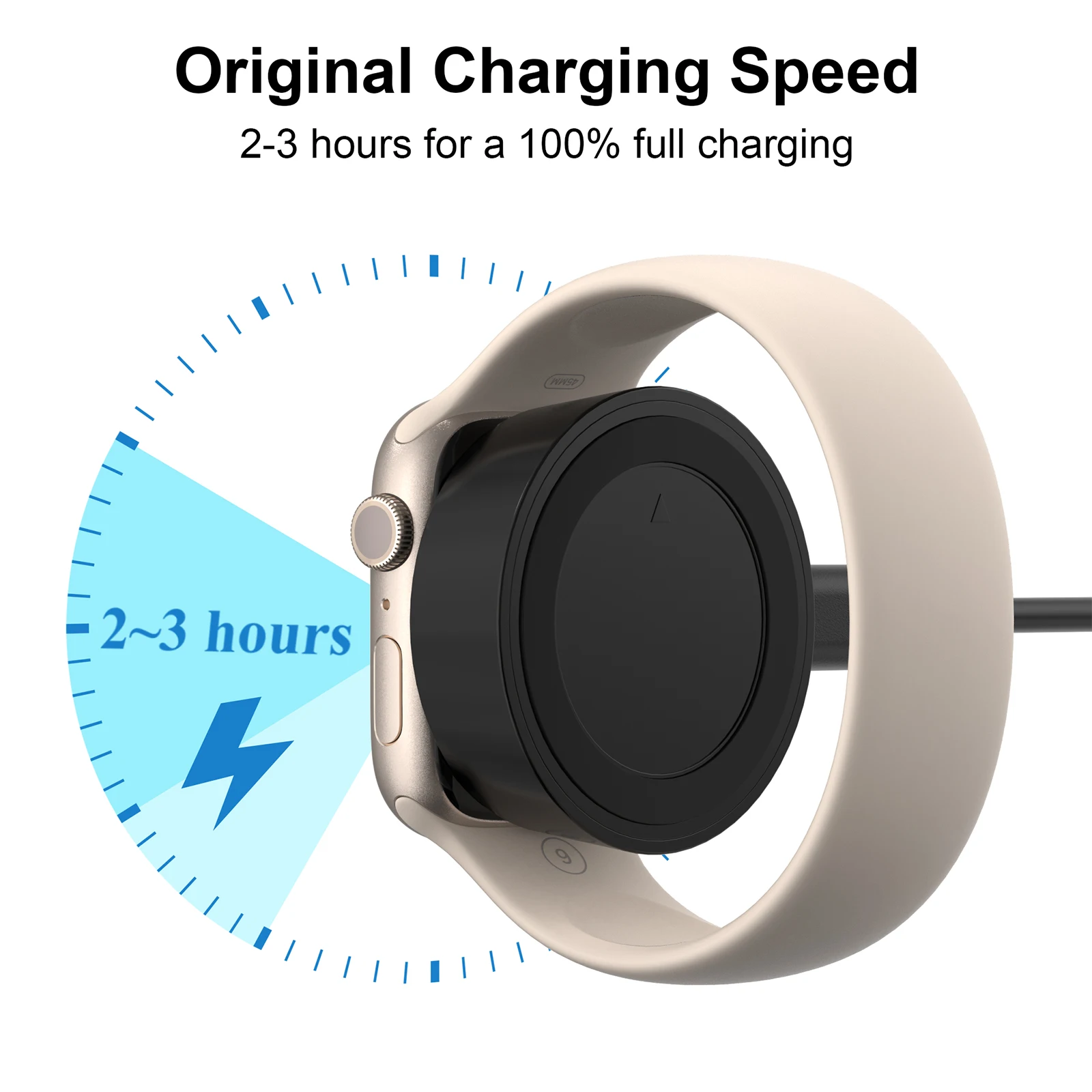 Split Wireless Charger For Apple Watch Series Ultra 2 9 8 7 6 5 4 3 2 1 Magnetic Charging Cable For Apple Watch Fast Charger