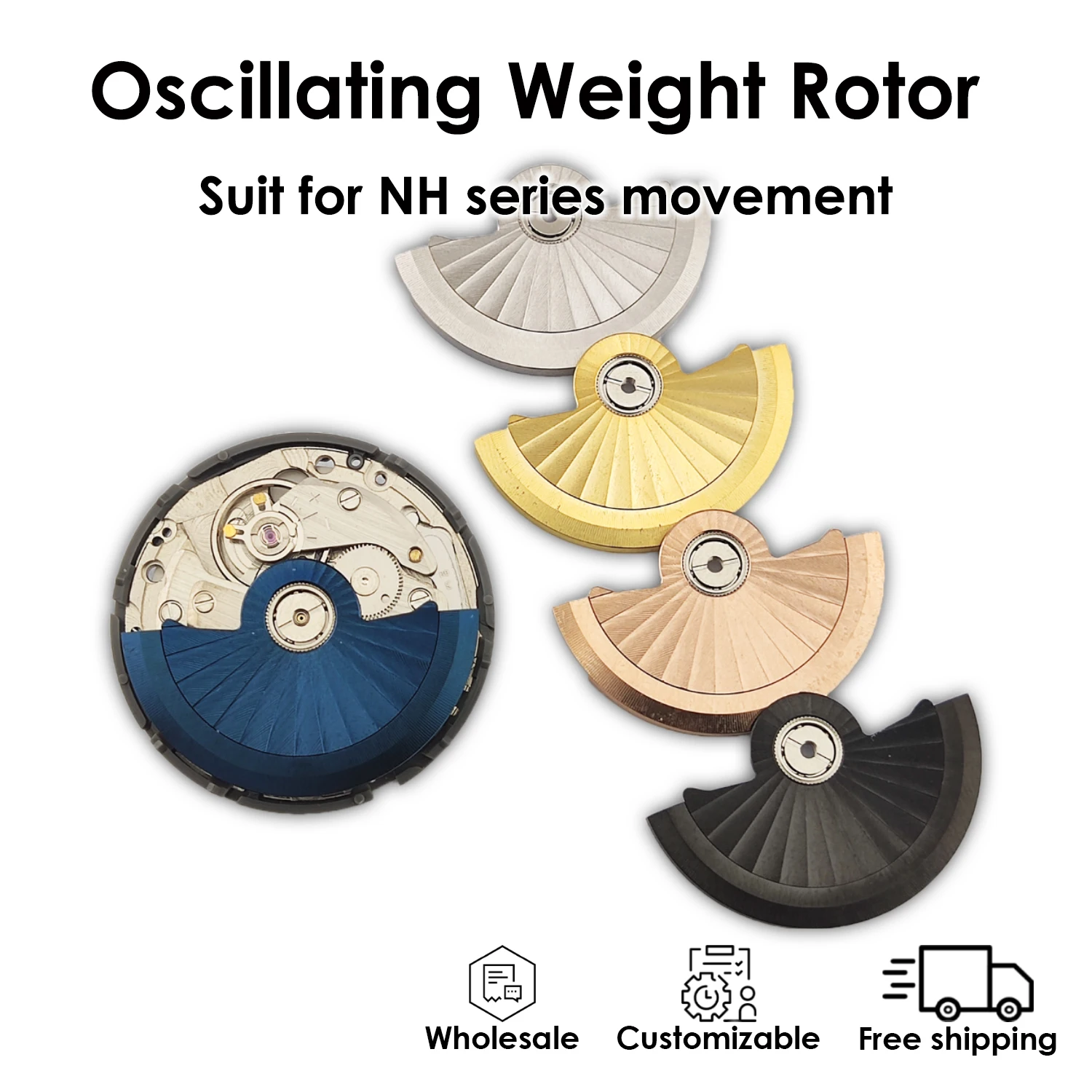 

Осциллирующий весовой ротор в форме дракона, фиолетовый костюм для серии NH 4R35B 4R36A, аксессуар для ремонта автоматического движения, оптовая продажа