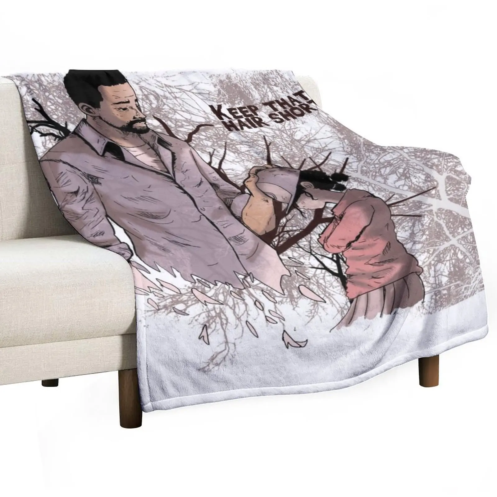 

Walking Dead - Lee and Clementine Throw Blanket Thin Summer Beddings Cute Thins Blankets