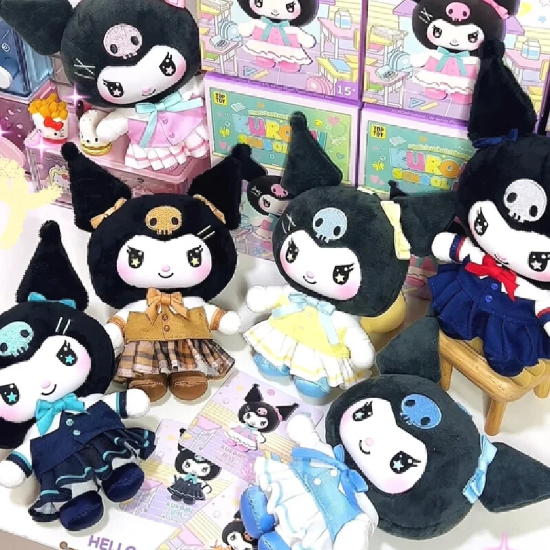 

New Authentic Sanrio Kuromi Campus Diary Series Plush Blind Box Animate Figure Mystery Box Kawaii Vinyl Pendant Customized Gifts