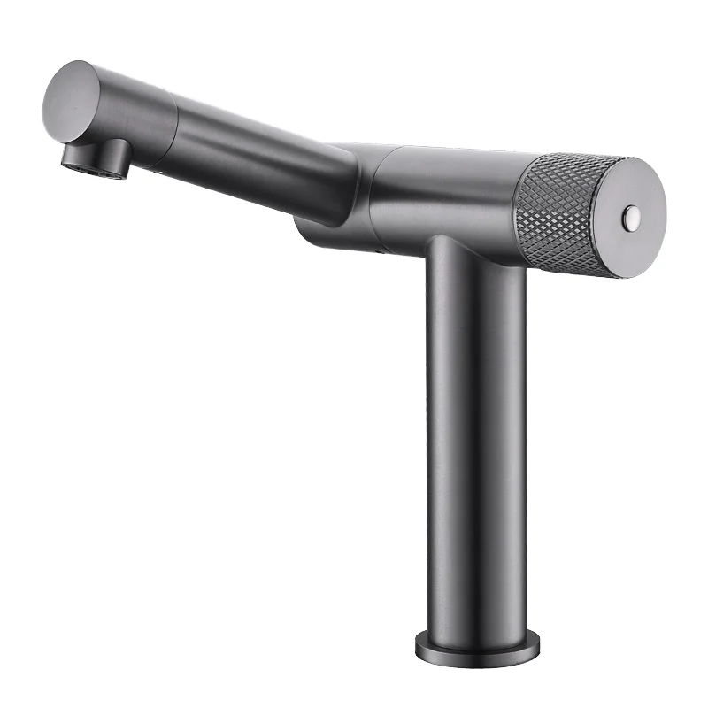 

Gray Integrated Basin Hardware Faucet Cold and Hot Fine Copper Nordic Style Bathroom Cabinet for Washroom Faucet Accessories