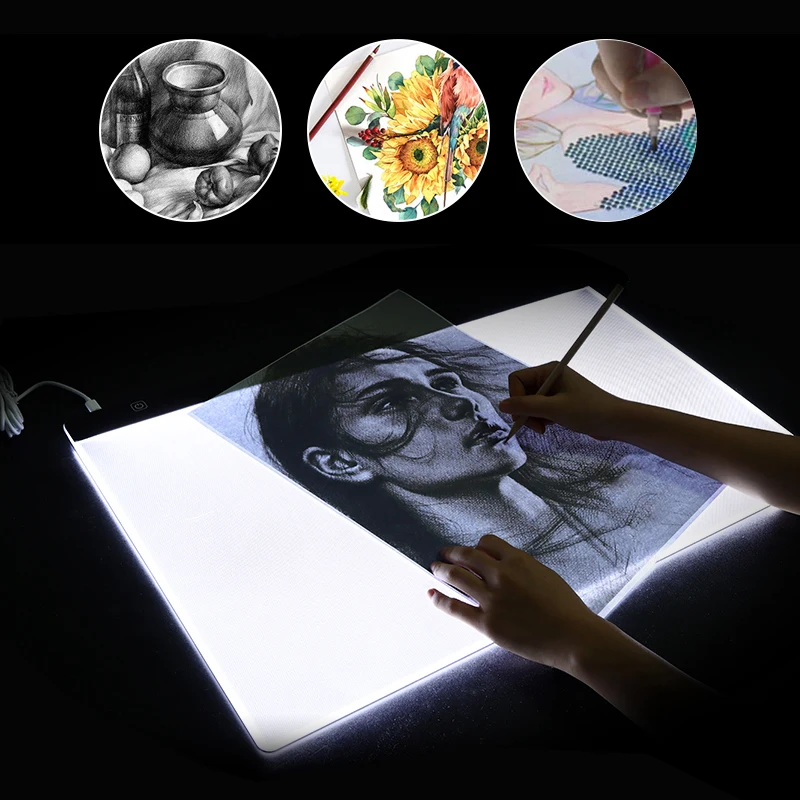 

A2(60x40cm) Six level dimming Drawing Tablet LED Digital Graphics Light Pad Box Painting Tracing Panel diamond painting