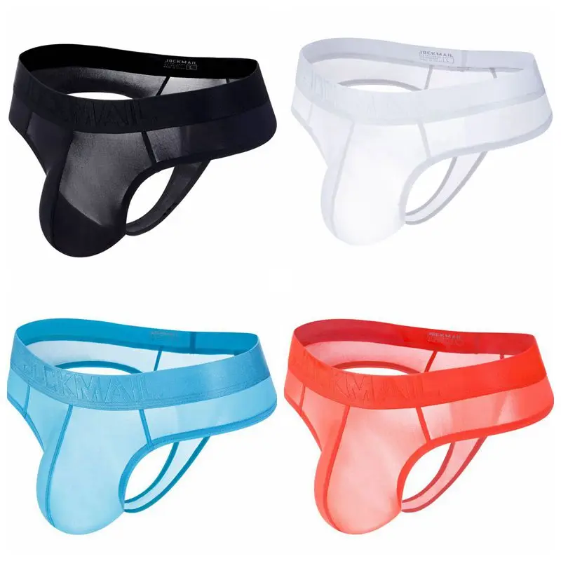 

Transparent Underwear Tanga Hombre Low Waist Ice Silk Traceless Thongs Gay Male Sexy Panties Pack Lenceria Sexual Homber