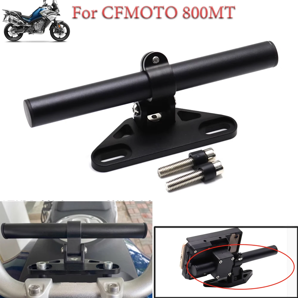 Motorcycle Mobile Phone GPS Plate Bracket Supporter Holder Bar Handle Extension Bracket For CFMOTO CF Moto 800MT 800 MT 22MM