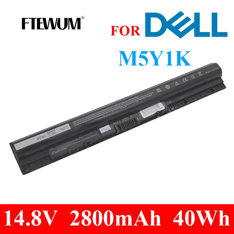 

FTEWUM 14.8V 40Wh M5Y1K 4 Cells Laptop Battery For Dell Inspiron 3000 3451 3458 3551 3558 3560 3570 5455 5558 GXVJ3 HD4J0 KI85W