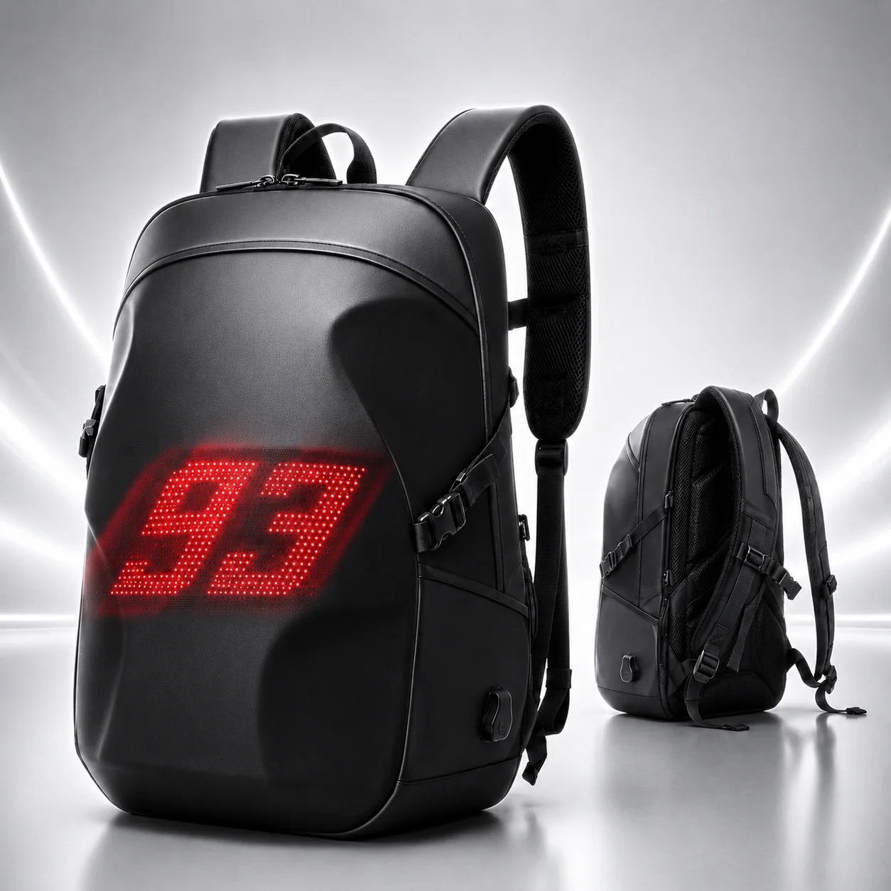 ALBERS Motorcycle Helmet Backpack Men Large Capacity Water Resistant Full Face Helmet Carrier Bag Moto Touring Travel Pack Black