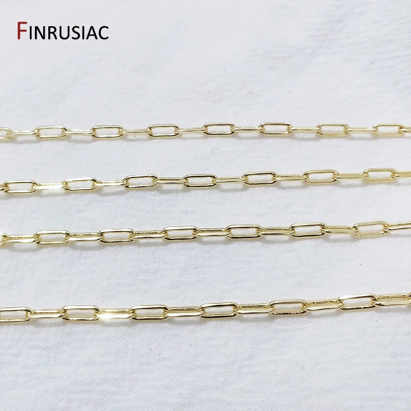 14K echt vergoldete 1,3 mm dünne Kette für DIY-Schmuckherstellung, Großhandel mit Messingketten, Zubehör – Detail 23