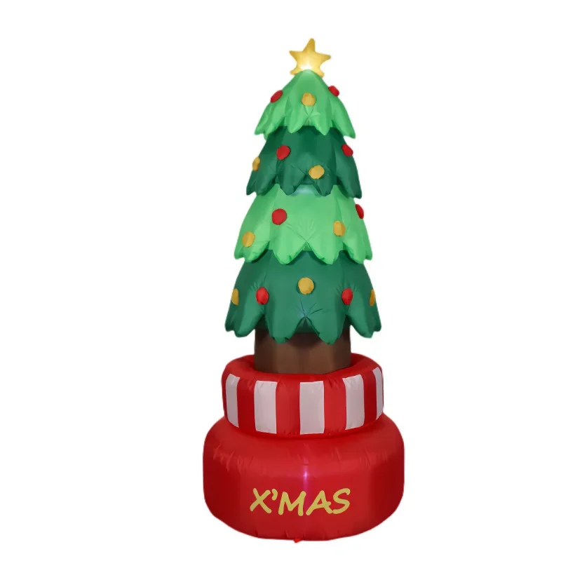 

2.1M Christmas inflatable air mold rotating Christmas tree LED luminous courtyard garden party decoration ornament